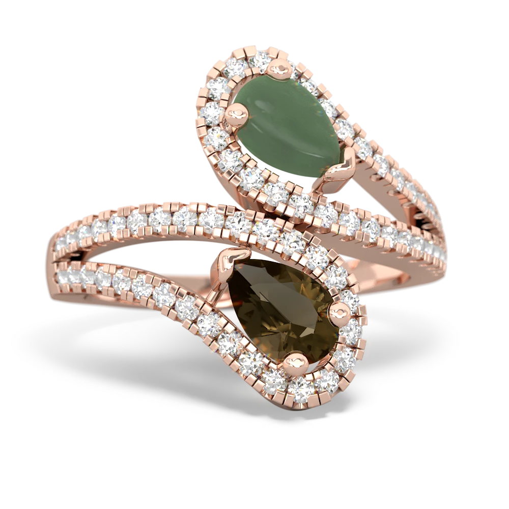 Jade Diamond Dazzler 14K Rose Gold ring R3000