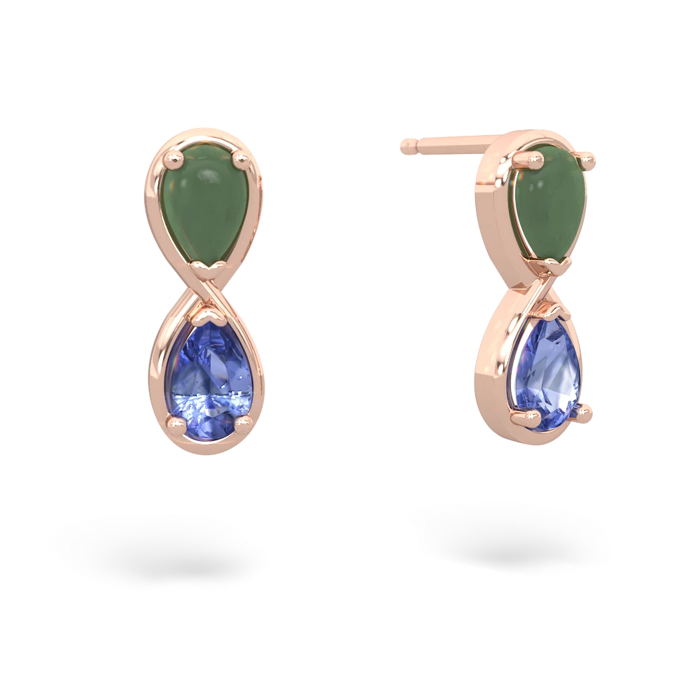 Jade Infinity 14K Rose Gold earrings E5050