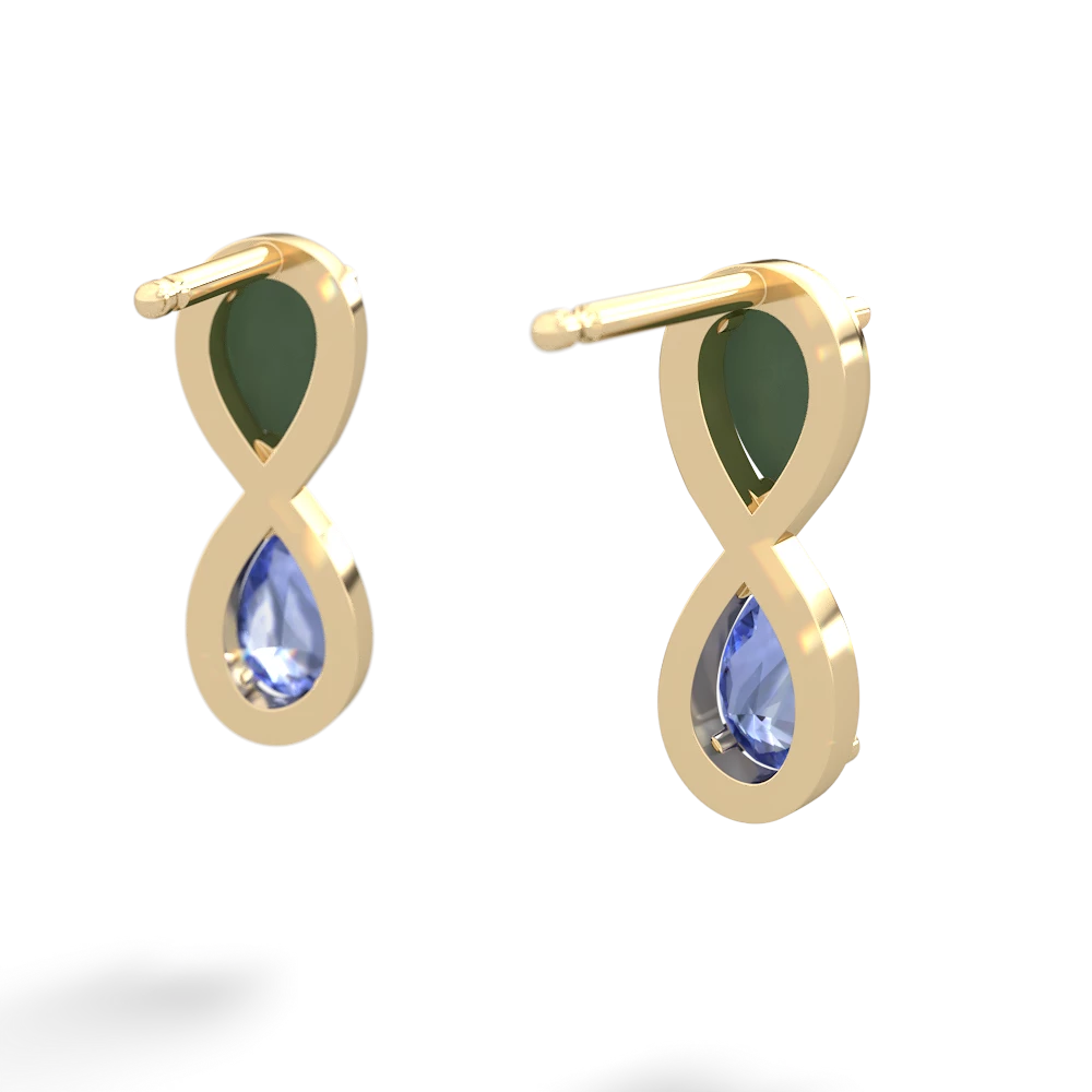 Jade Infinity 14K Yellow Gold earrings E5050