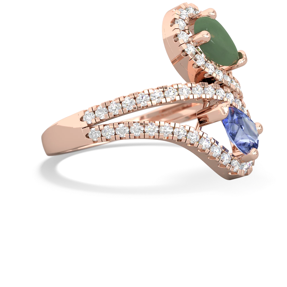 Jade Diamond Dazzler 14K Rose Gold ring R3000