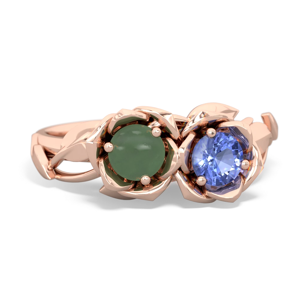 Jade Rose Garden 14K Rose Gold ring R5510