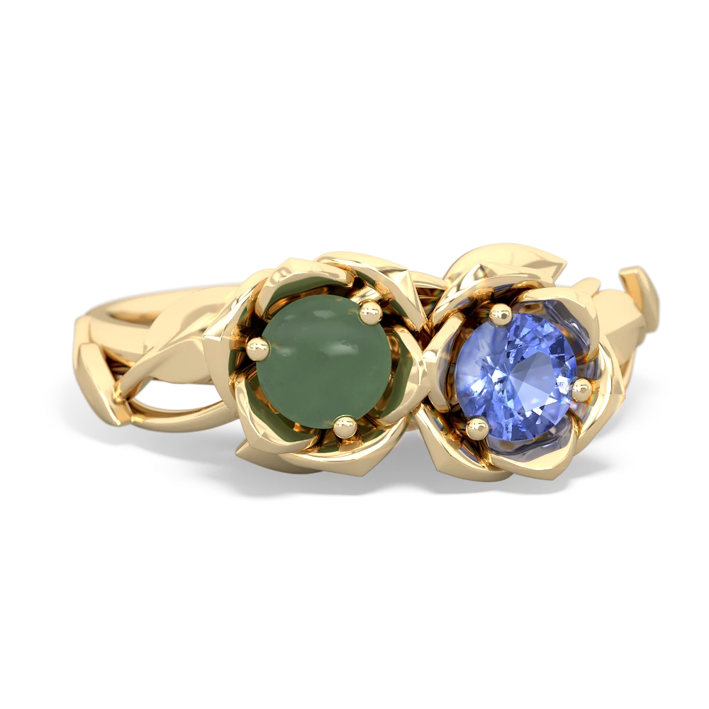 Jade Rose Garden 14K Yellow Gold ring R5510