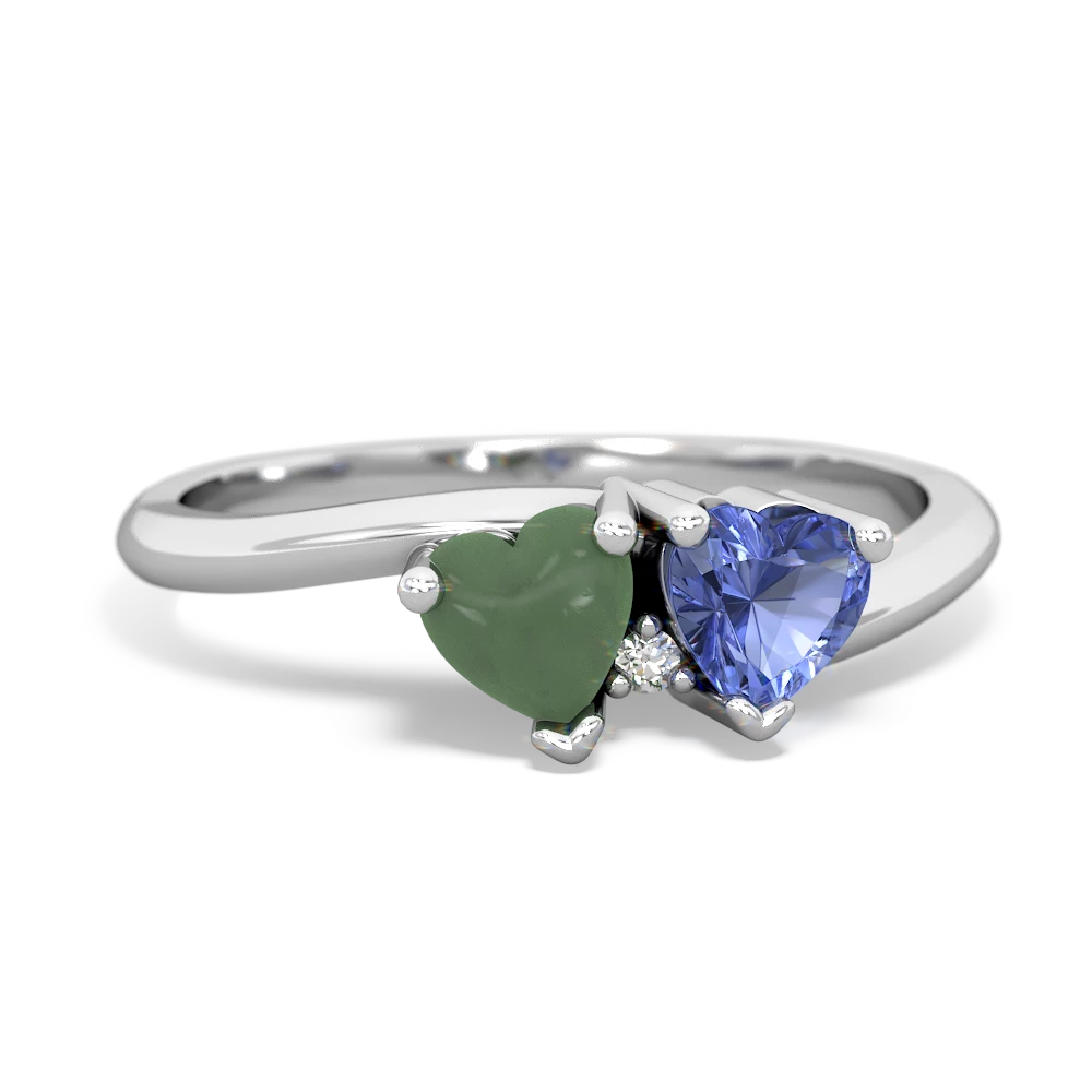 Jade Sweethearts 14K White Gold ring R5260