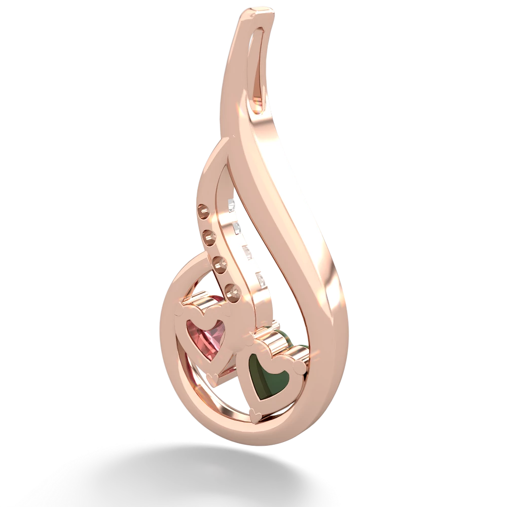 Jade Keepsake Curves 14K Rose Gold pendant P5450