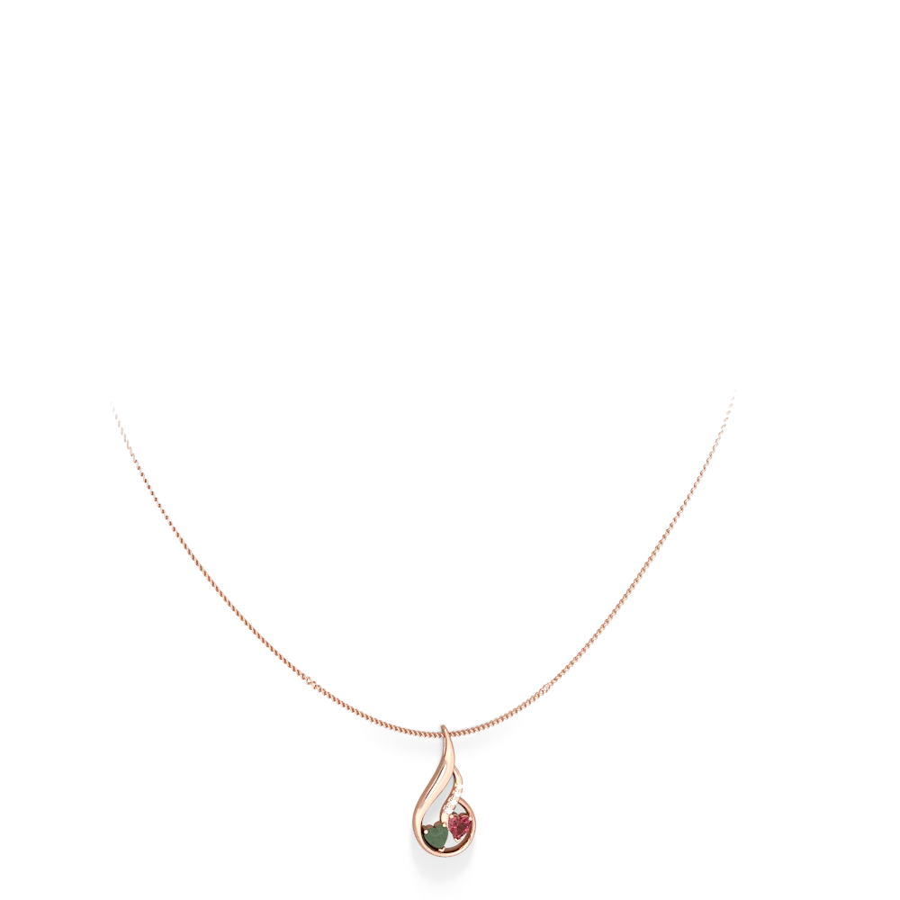 Jade Keepsake Curves 14K Rose Gold pendant P5450