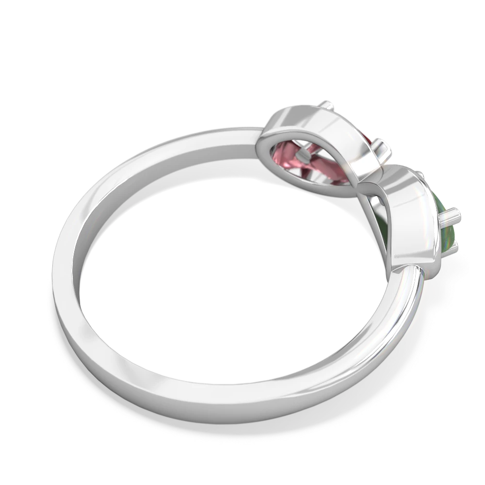 Jade Infinity 14K White Gold ring R5050