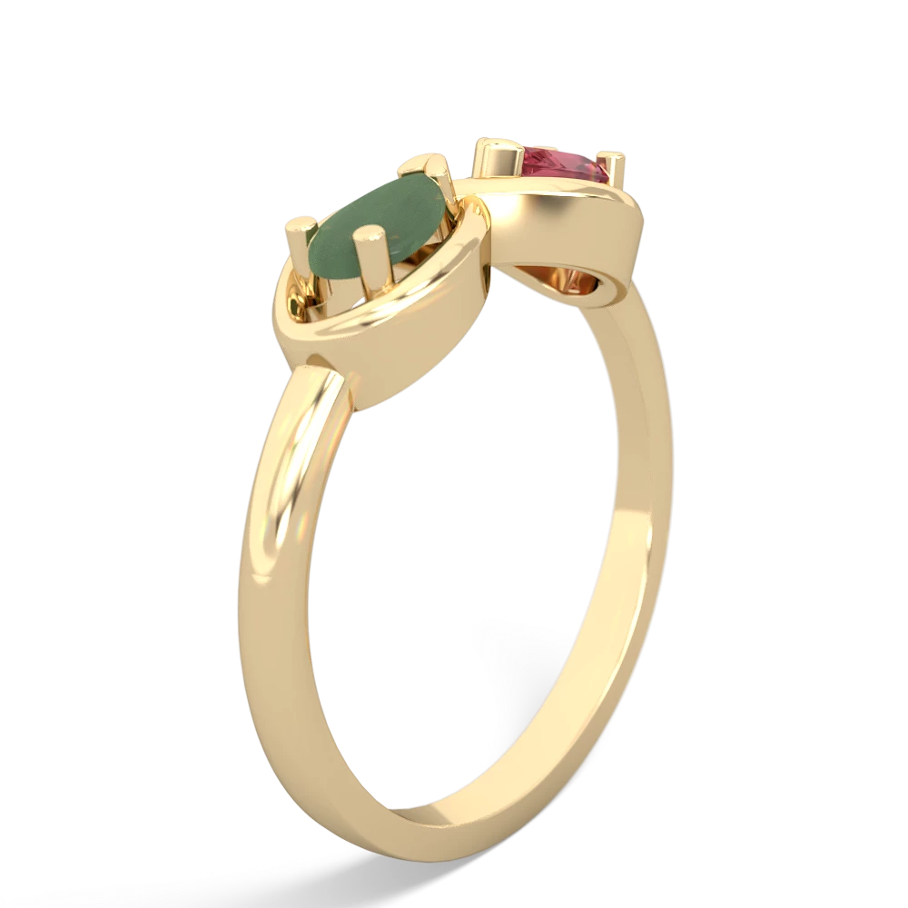 Jade Infinity 14K Yellow Gold ring R5050