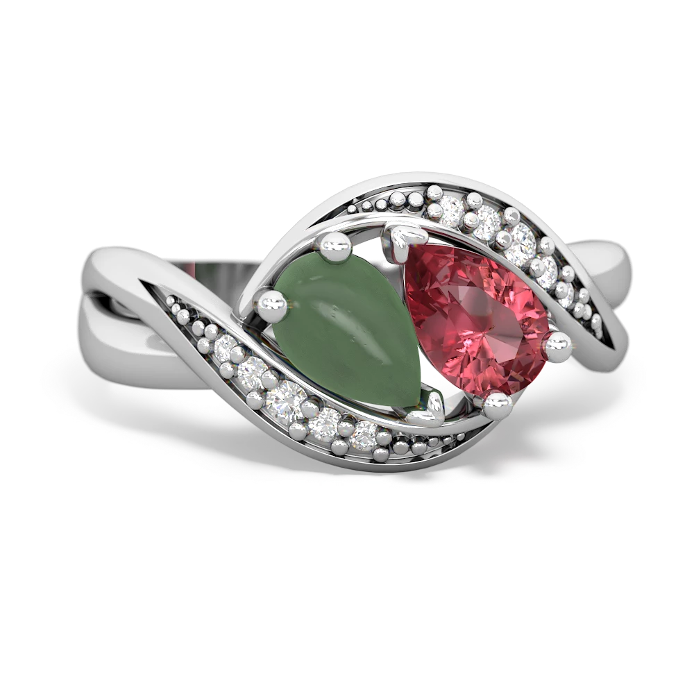 Jade Summer Winds 14K White Gold ring R5342