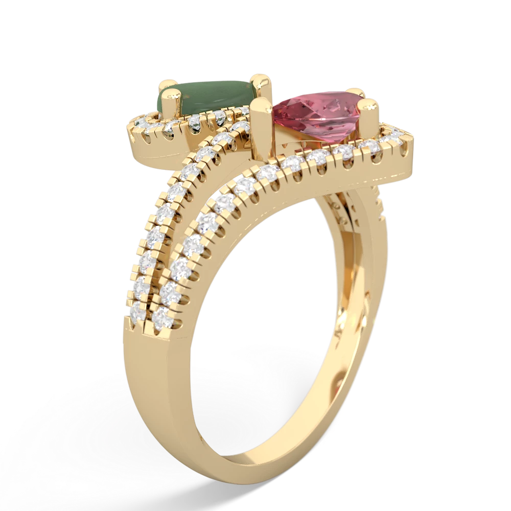 Jade Diamond Dazzler 14K Yellow Gold ring R3000