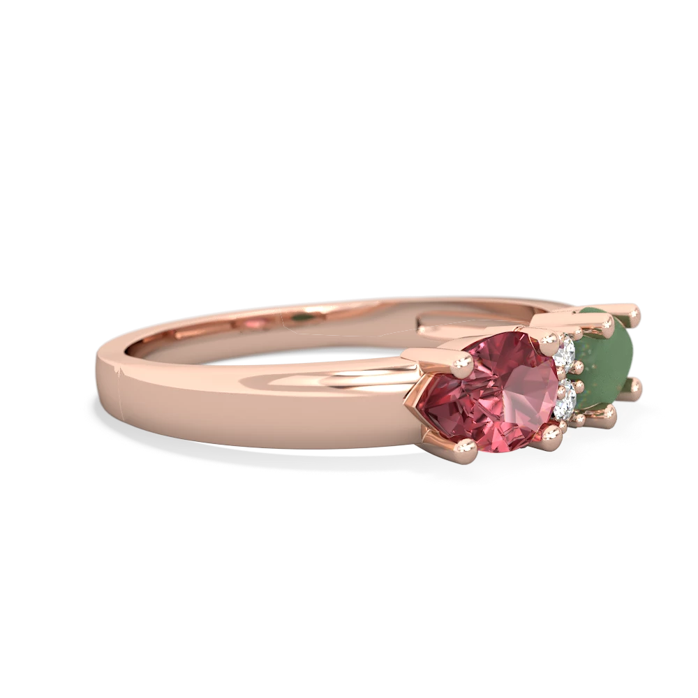 Jade Pear Bowtie 14K Rose Gold ring R0865