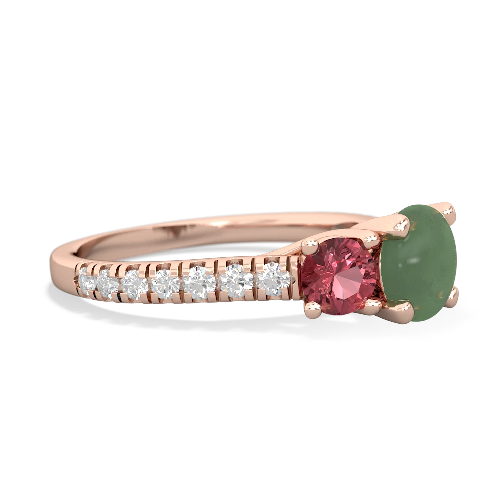 Jade Pave Trellis 14K Rose Gold ring R5500