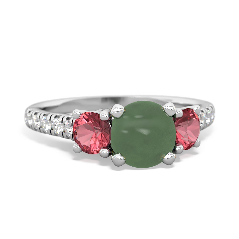 Jade Pave Trellis 14K White Gold ring R5500