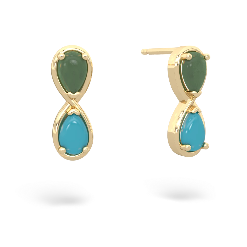 Jade Infinity 14K Yellow Gold earrings E5050