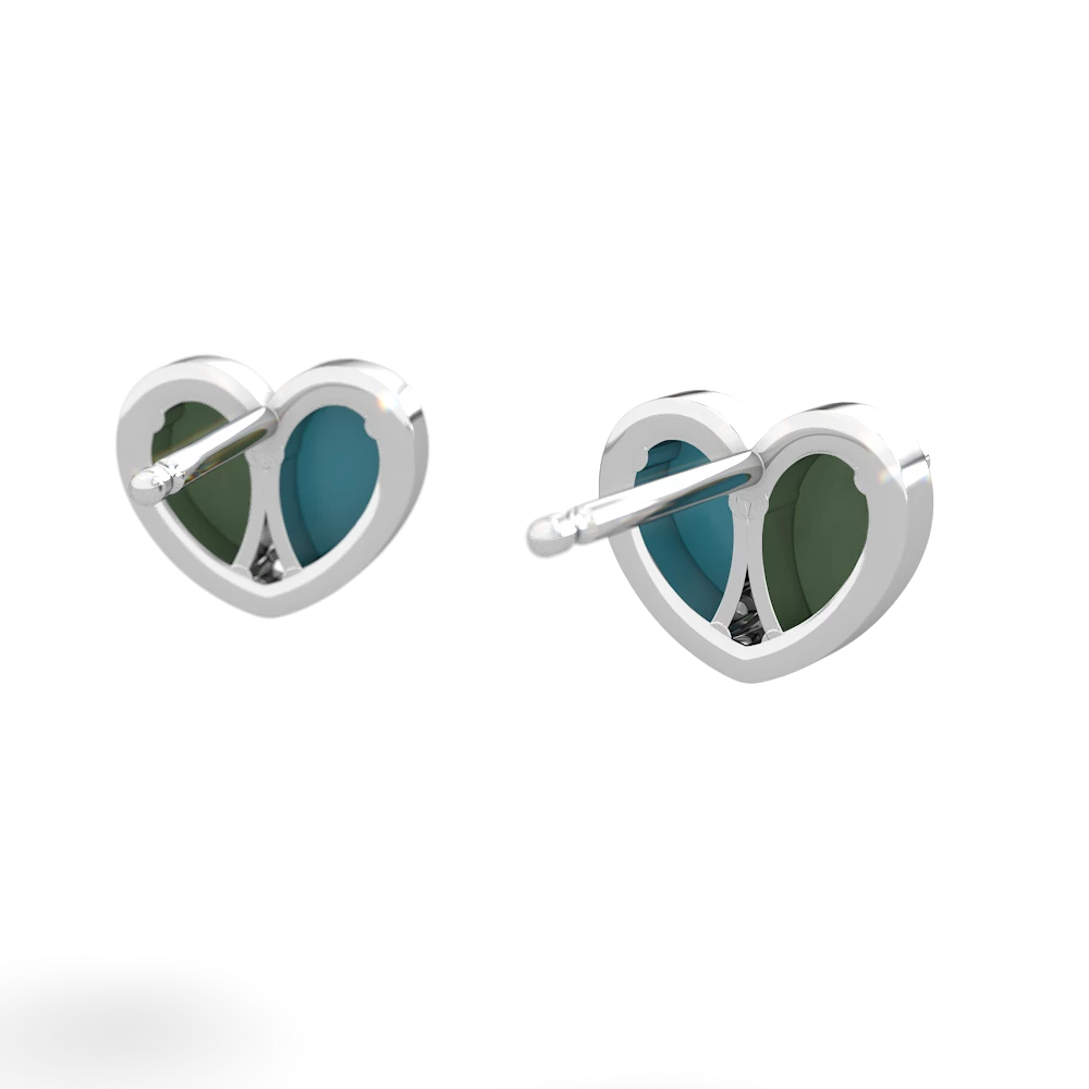 Jade 'Our Heart' 14K White Gold earrings E5072