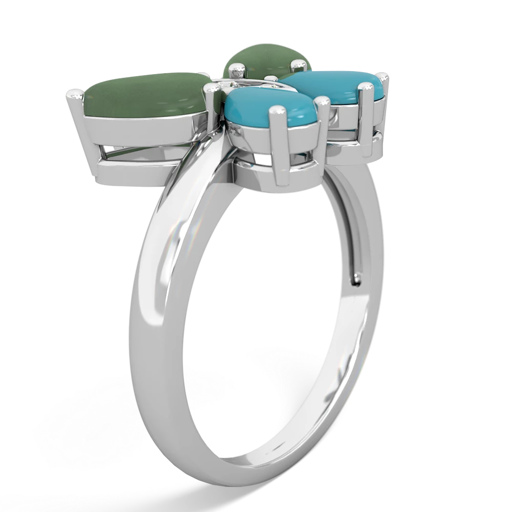 Jade Butterfly 14K White Gold ring R2215