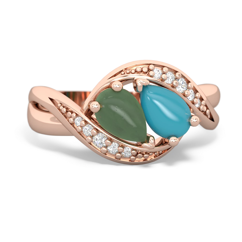 Jade Summer Winds 14K Rose Gold ring R5342