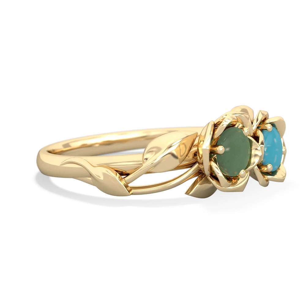 Jade Rose Garden 14K Yellow Gold ring R5510