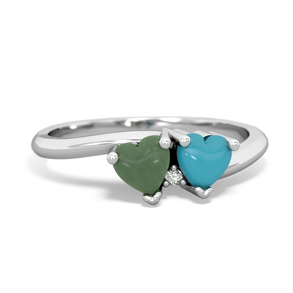 Jade Sweethearts 14K White Gold ring R5260