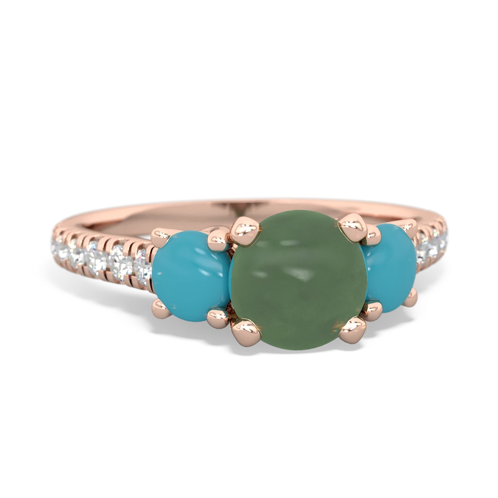 Jade Pave Trellis 14K Rose Gold ring R5500