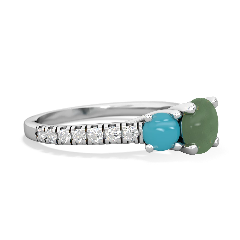 Jade Pave Trellis 14K White Gold ring R5500