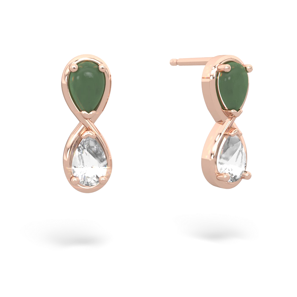 Jade Infinity 14K Rose Gold earrings E5050