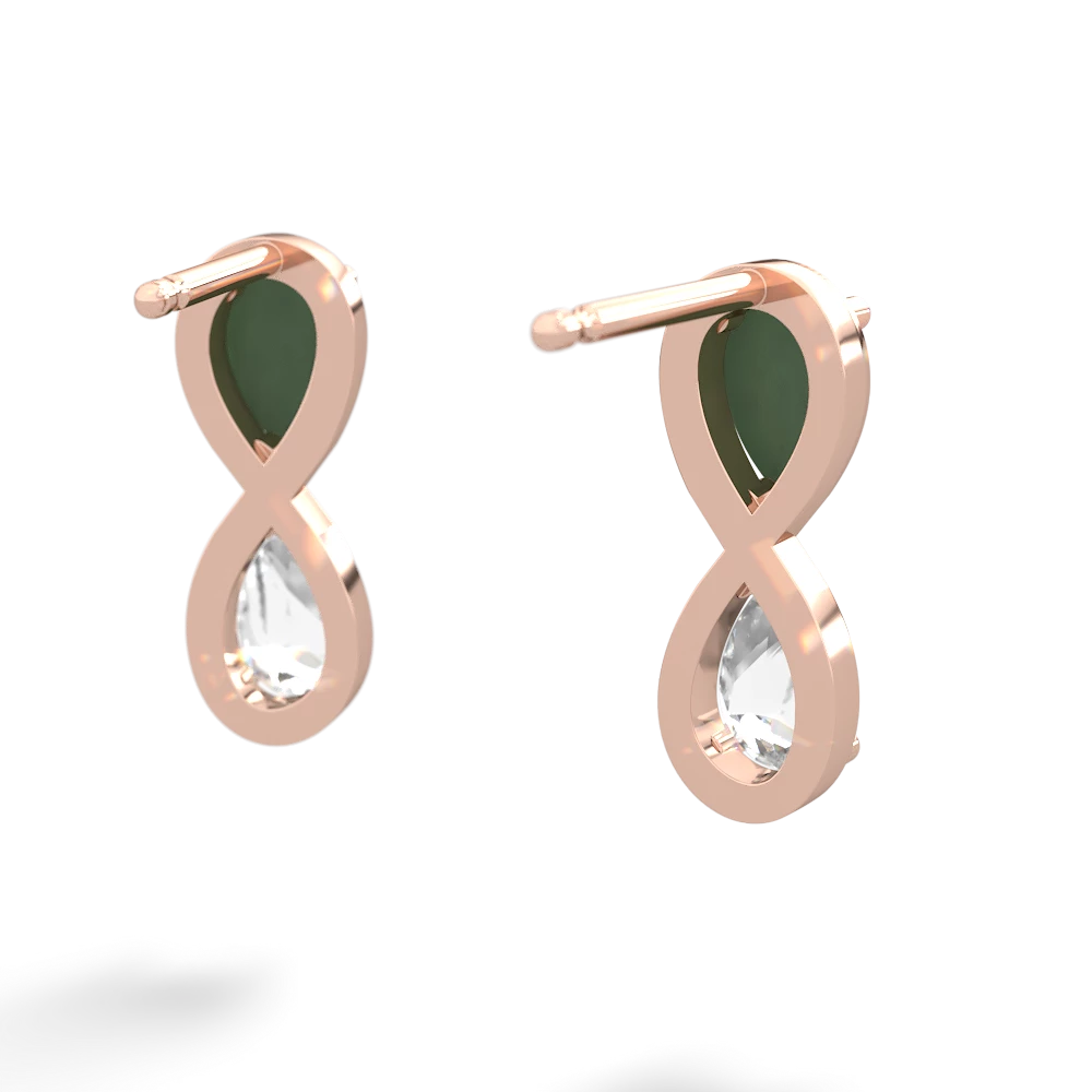 Jade Infinity 14K Rose Gold earrings E5050