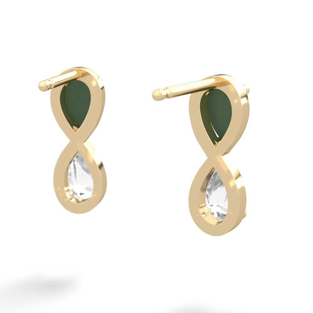 Jade Infinity 14K Yellow Gold earrings E5050