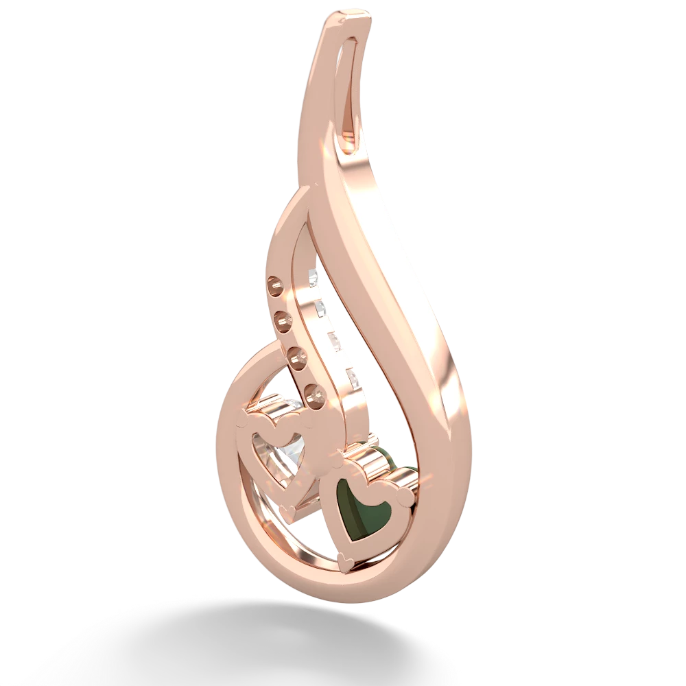 Jade Keepsake Curves 14K Rose Gold pendant P5450