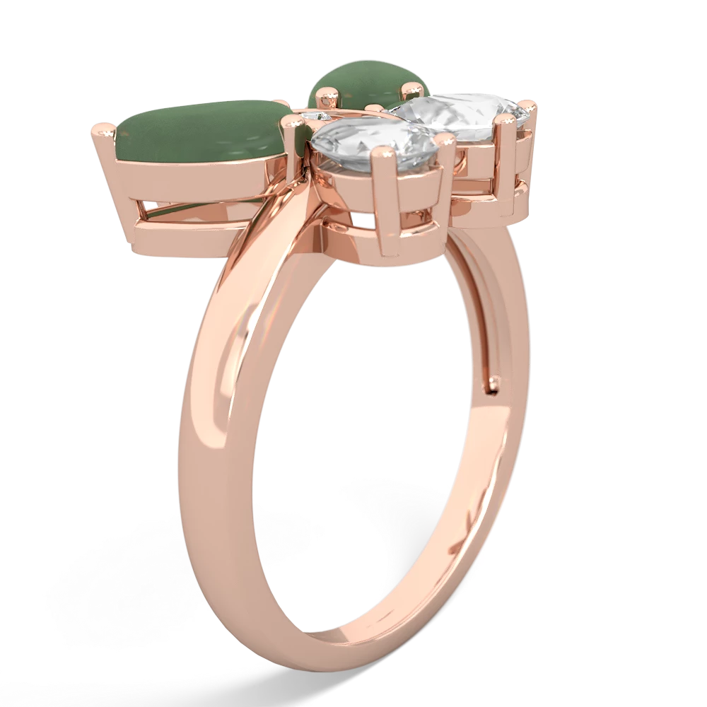 Jade Butterfly 14K Rose Gold ring R2215