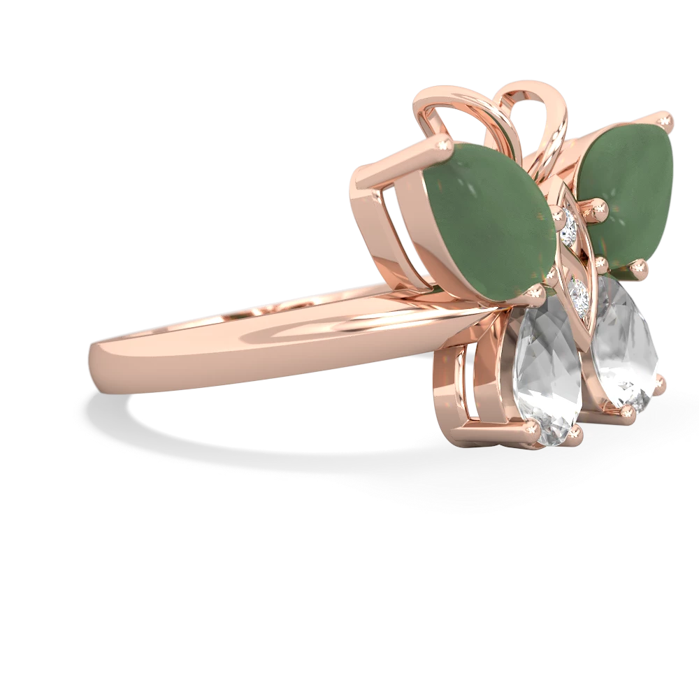 Jade Butterfly 14K Rose Gold ring R2215