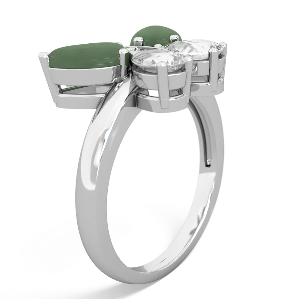 Jade Butterfly 14K White Gold ring R2215