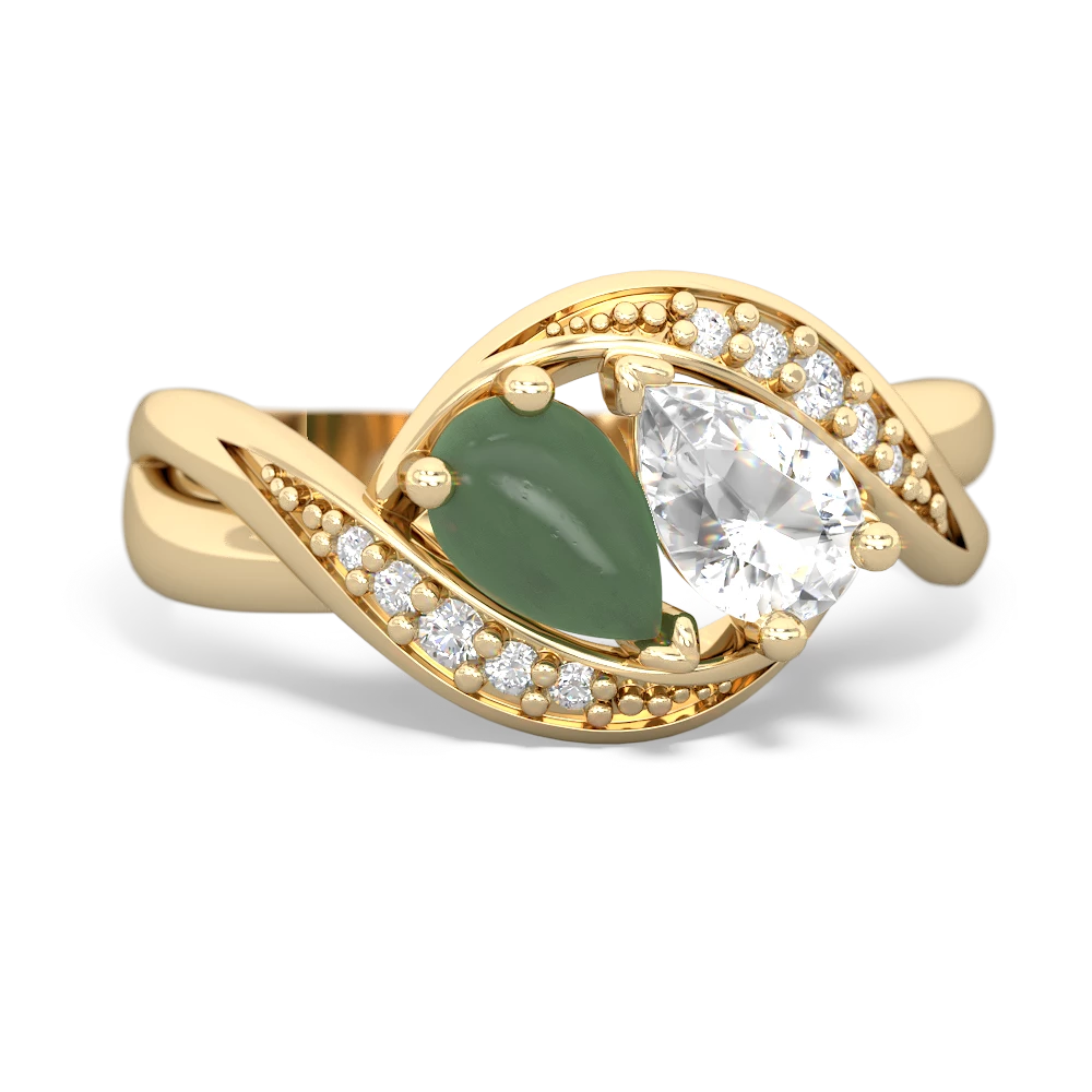 Jade Summer Winds 14K Yellow Gold ring R5342