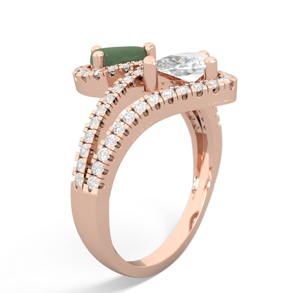 Jade Diamond Dazzler 14K Rose Gold ring R3000