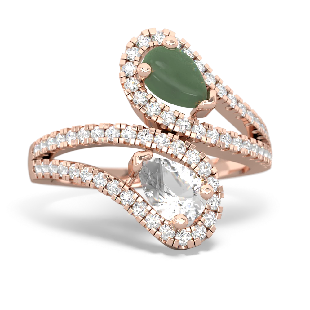 Jade Diamond Dazzler 14K Rose Gold ring R3000