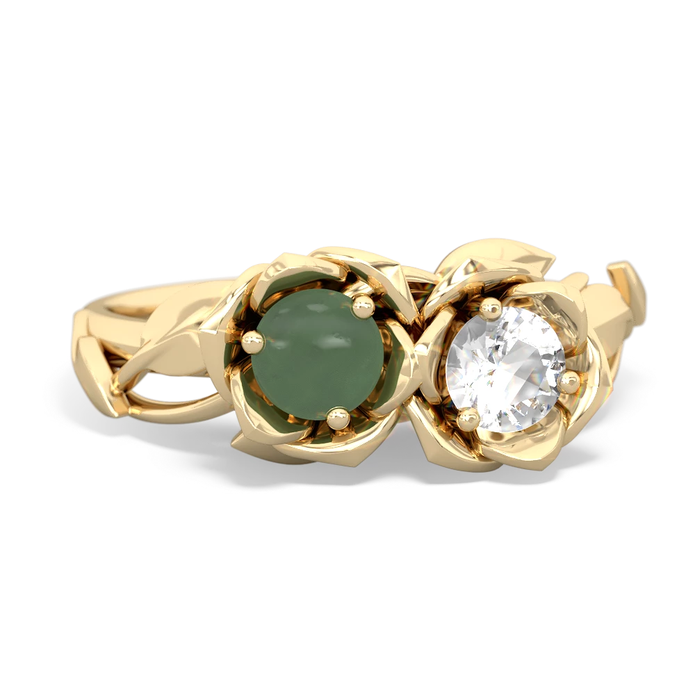 Jade Rose Garden 14K Yellow Gold ring R5510