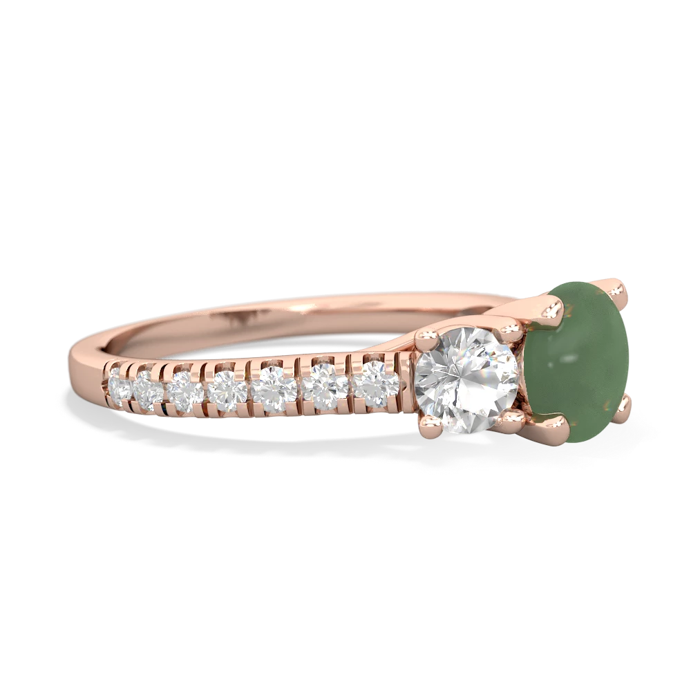 Jade Pave Trellis 14K Rose Gold ring R5500