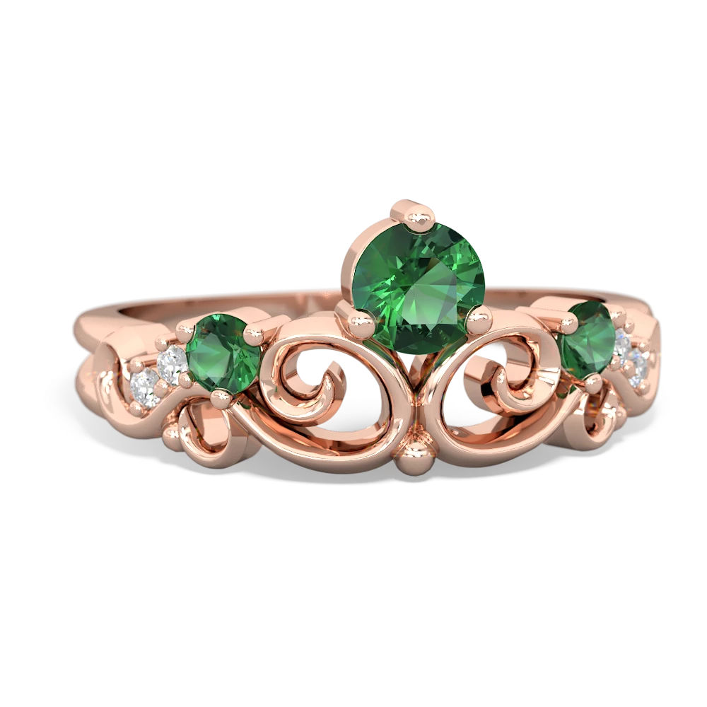 Pink Tourmaline Crown Keepsake 14K Rose Gold ring R5740