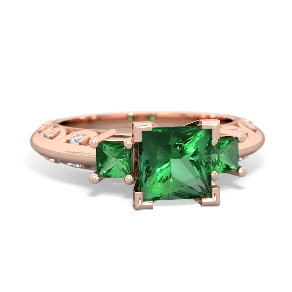 Peridot Eternal Embrace Engagement 14K Rose Gold ring C2001