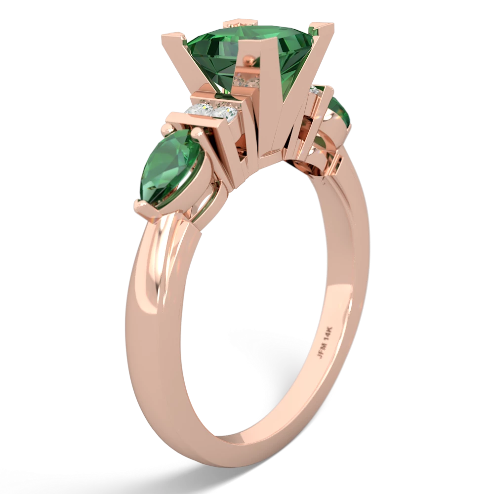 Alexandrite 6Mm Princess Eternal Embrace Engagement 14K Rose Gold ring C2002