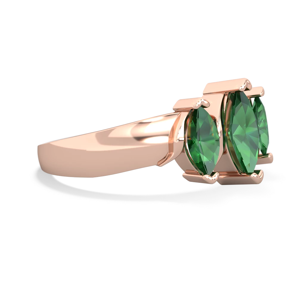 Peridot Three Peeks 14K Rose Gold ring R2433