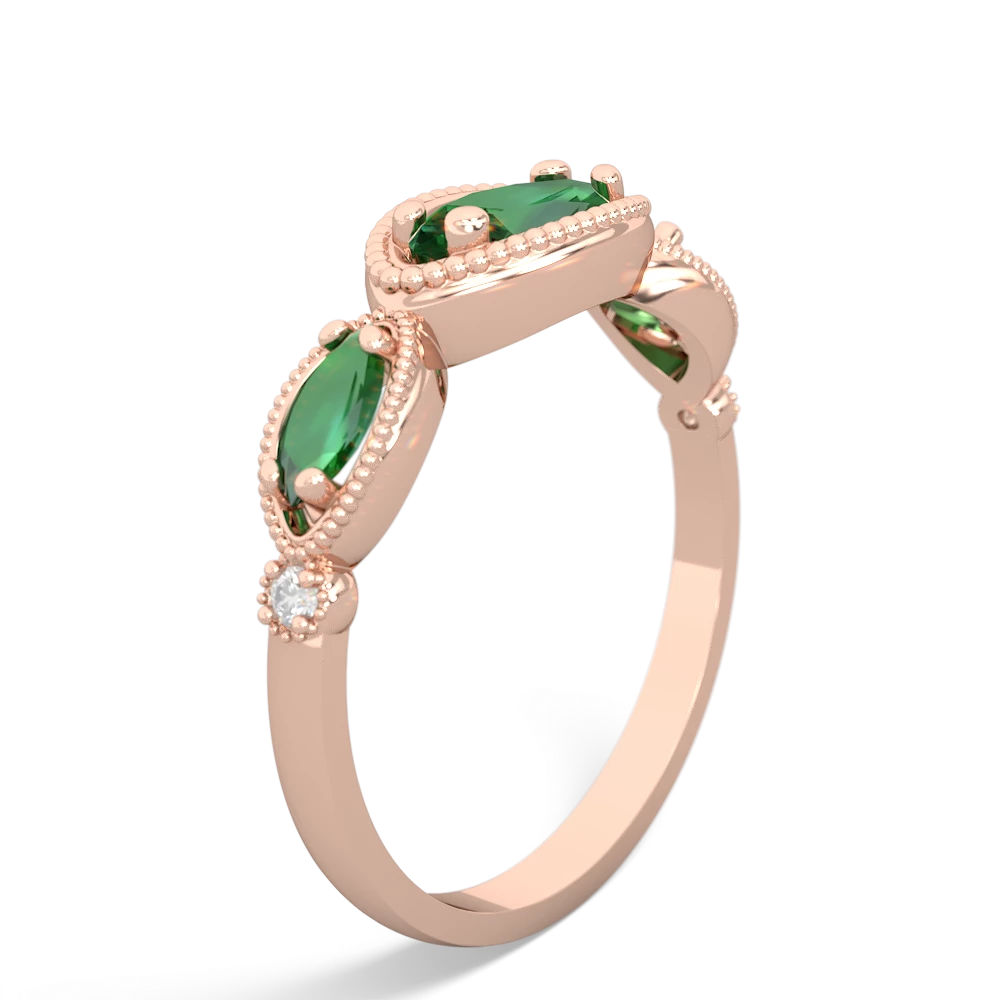 Alexandrite Milgrain Marquise 14K Rose Gold ring R5700