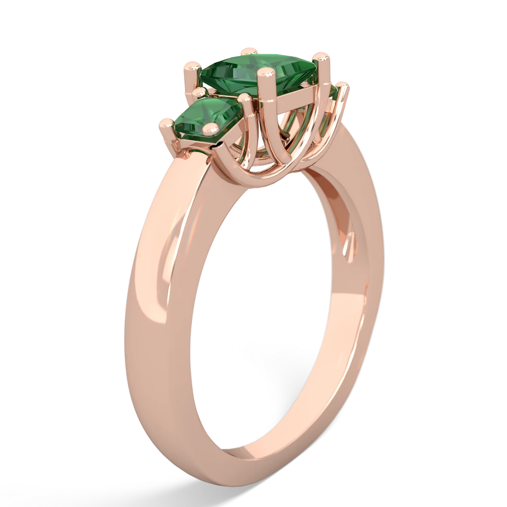 Peridot Three Stone Trellis 14K Rose Gold ring R4015