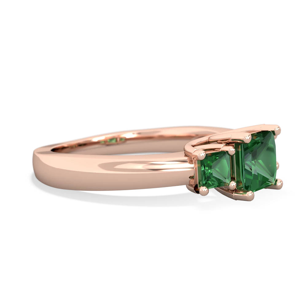 Peridot Three Stone Trellis 14K Rose Gold ring R4015