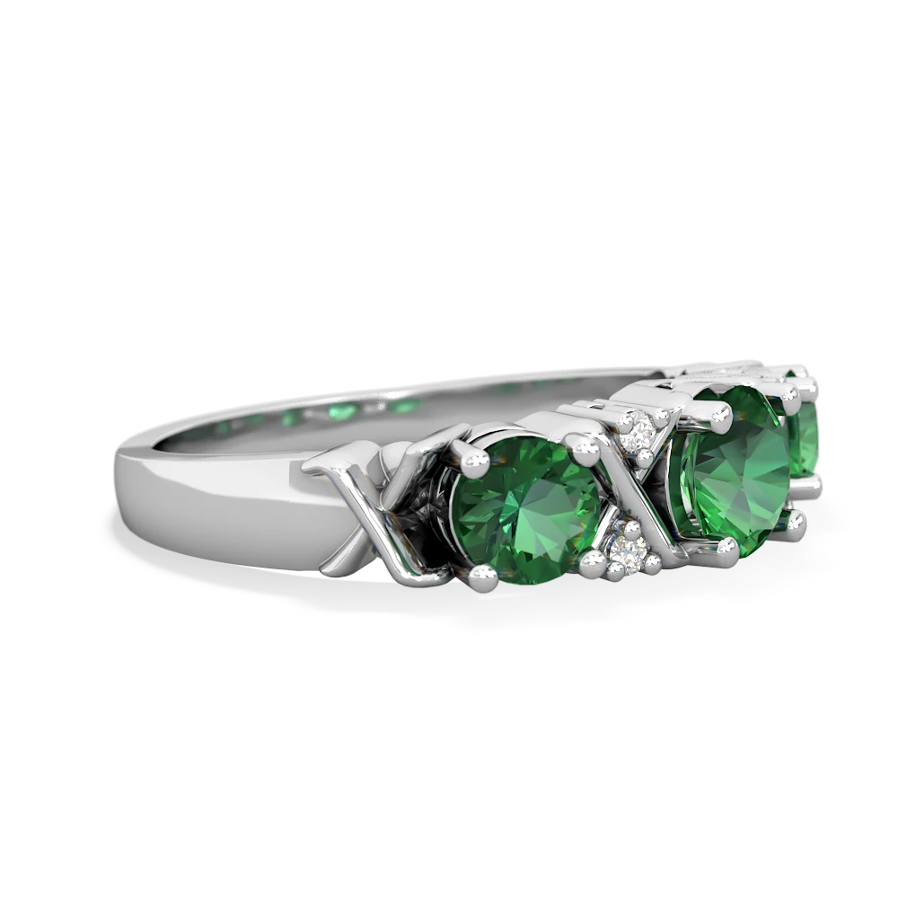 Jade Hugs And Kisses 14K White Gold ring R5016