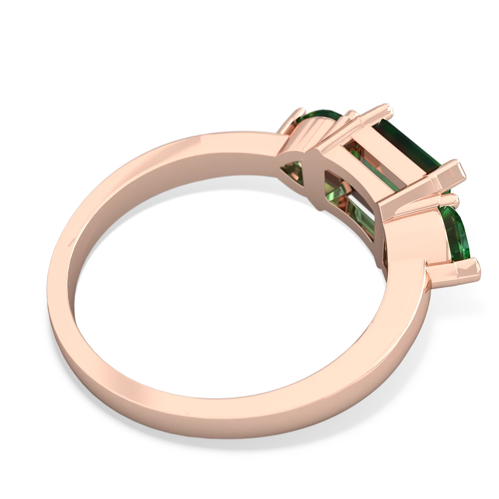 White Topaz Three Stone 14K Rose Gold ring R5235