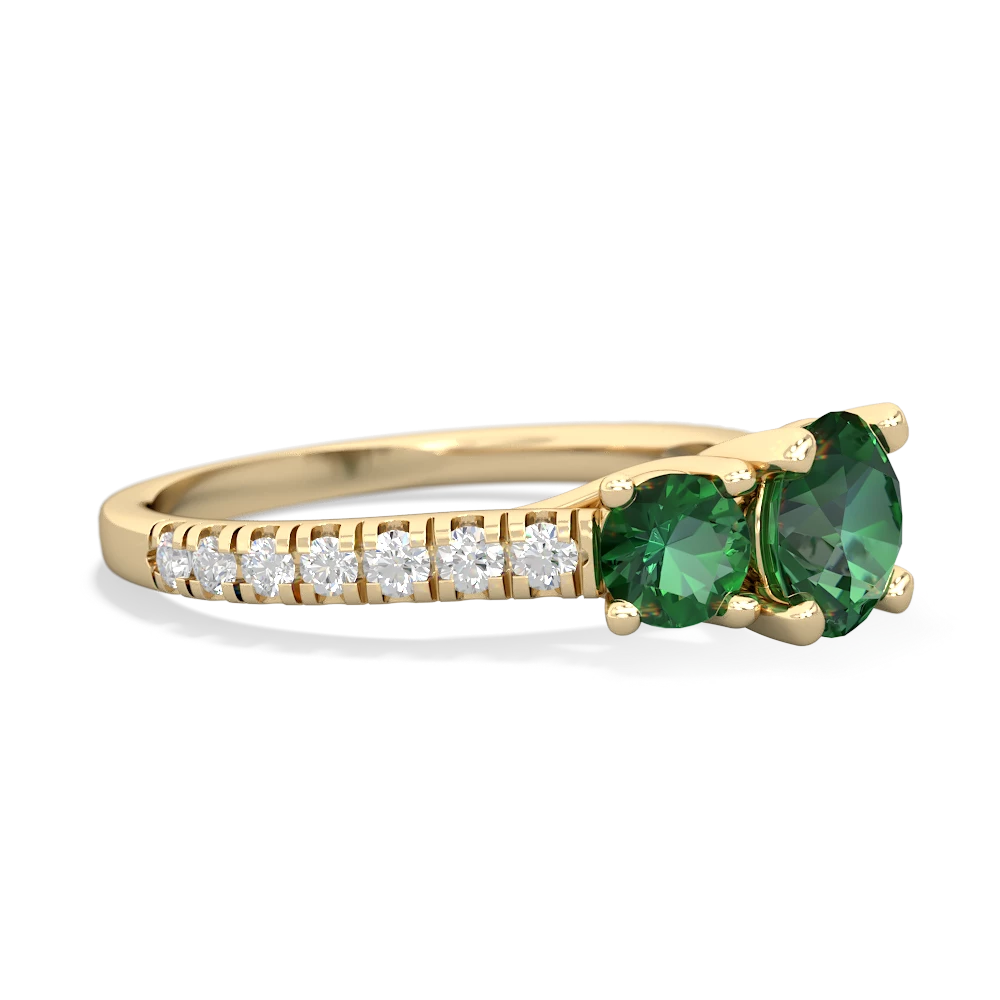 Jade Pave Trellis 14K Yellow Gold ring R5500