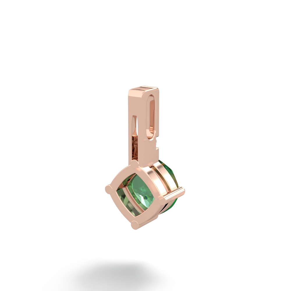 Lab Emerald Simply Elegant 14K Rose Gold pendant P2489