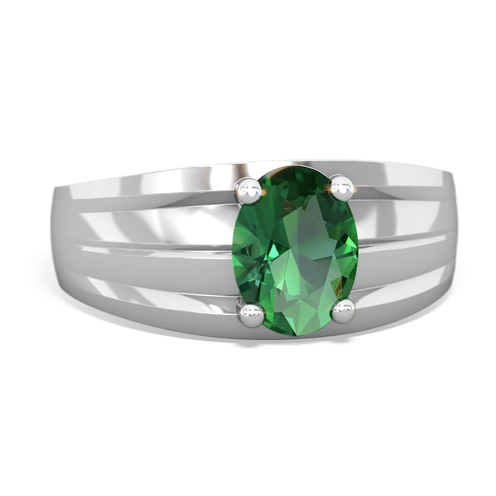 18ct Two Tone Gold Oval Cut Emerald with 1/4 CARAT tw of Diamonds Ring –  Mazzucchelli's