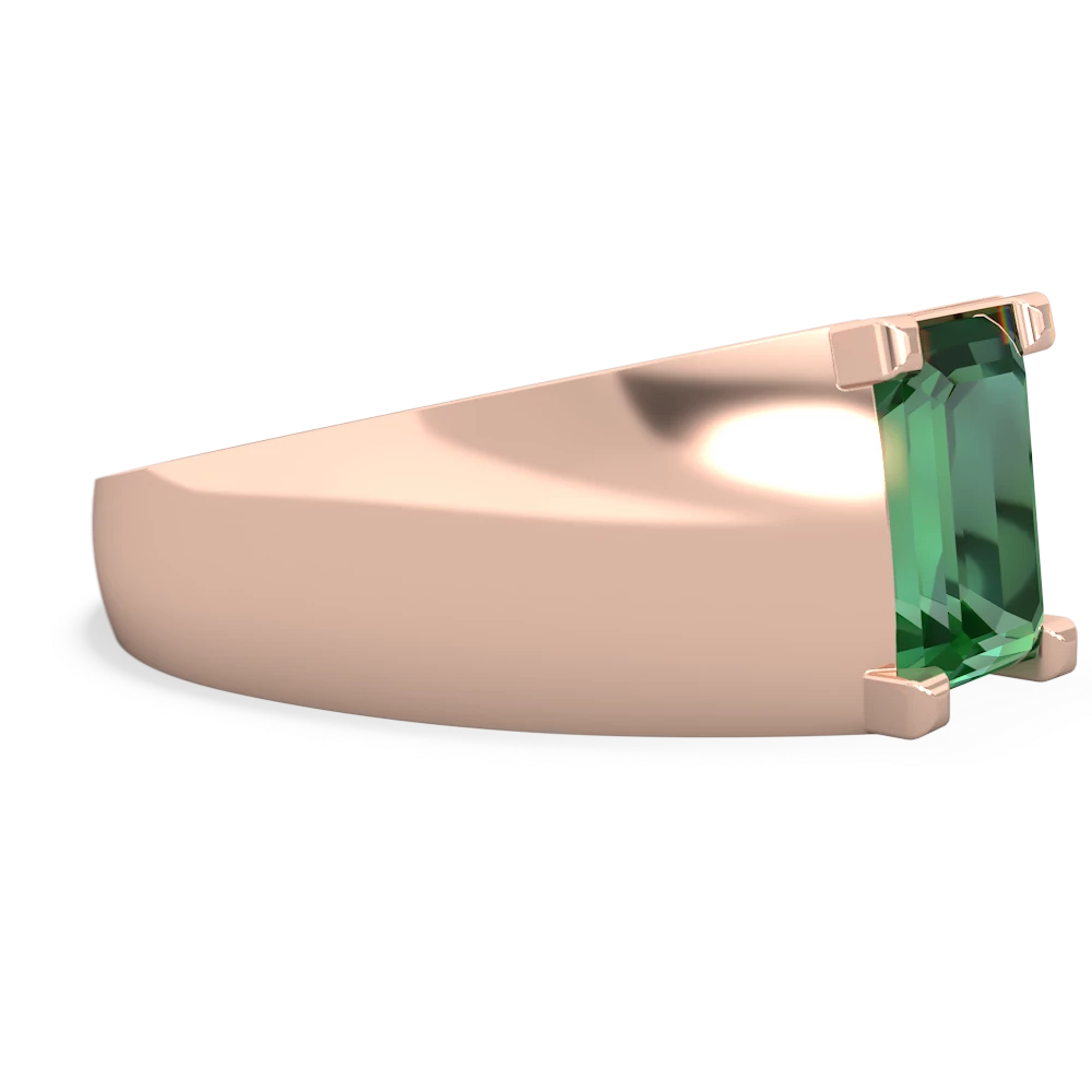 Lab Emerald Men's 14K Rose Gold ring R1836