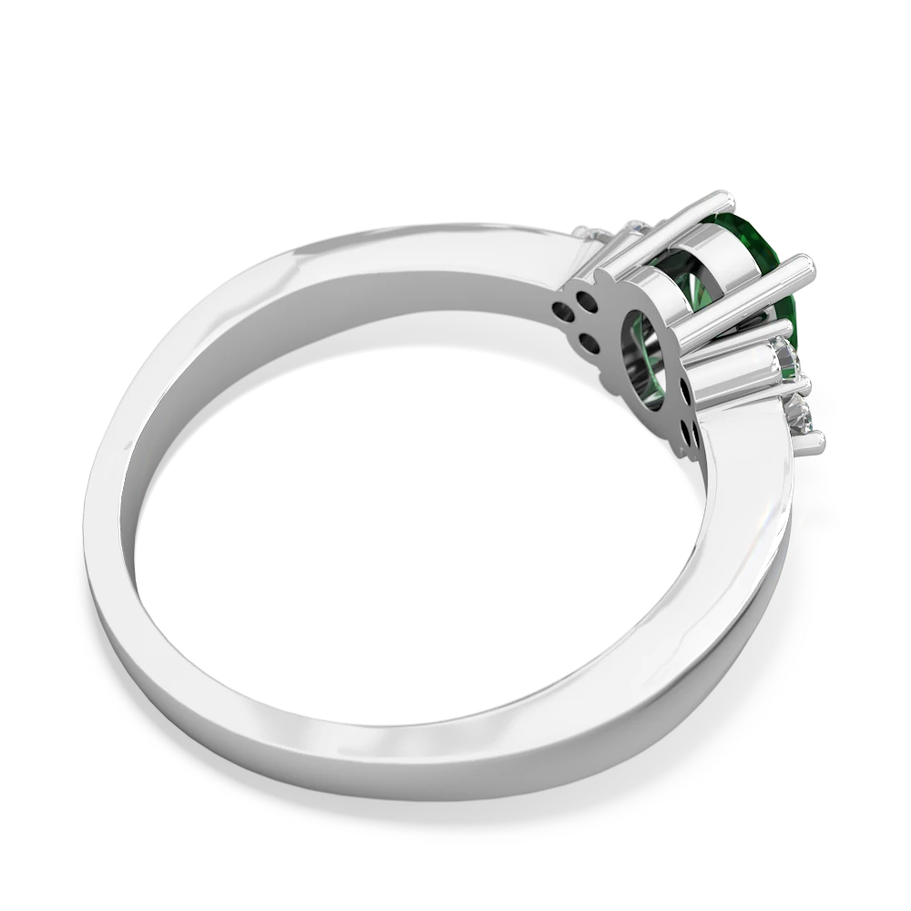 Lab Emerald Simply Elegant 14K White Gold ring R2113